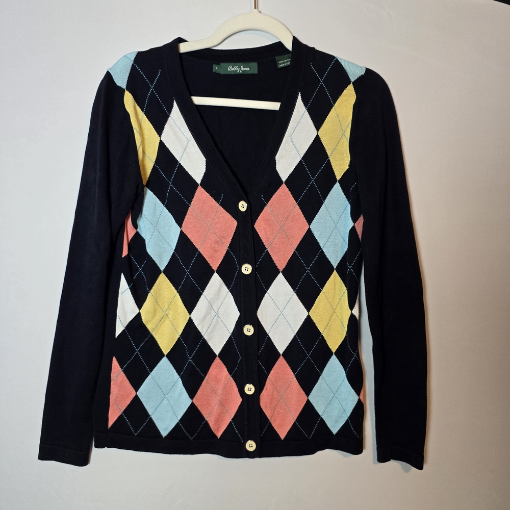 Colorful Argyle Women's Sweater